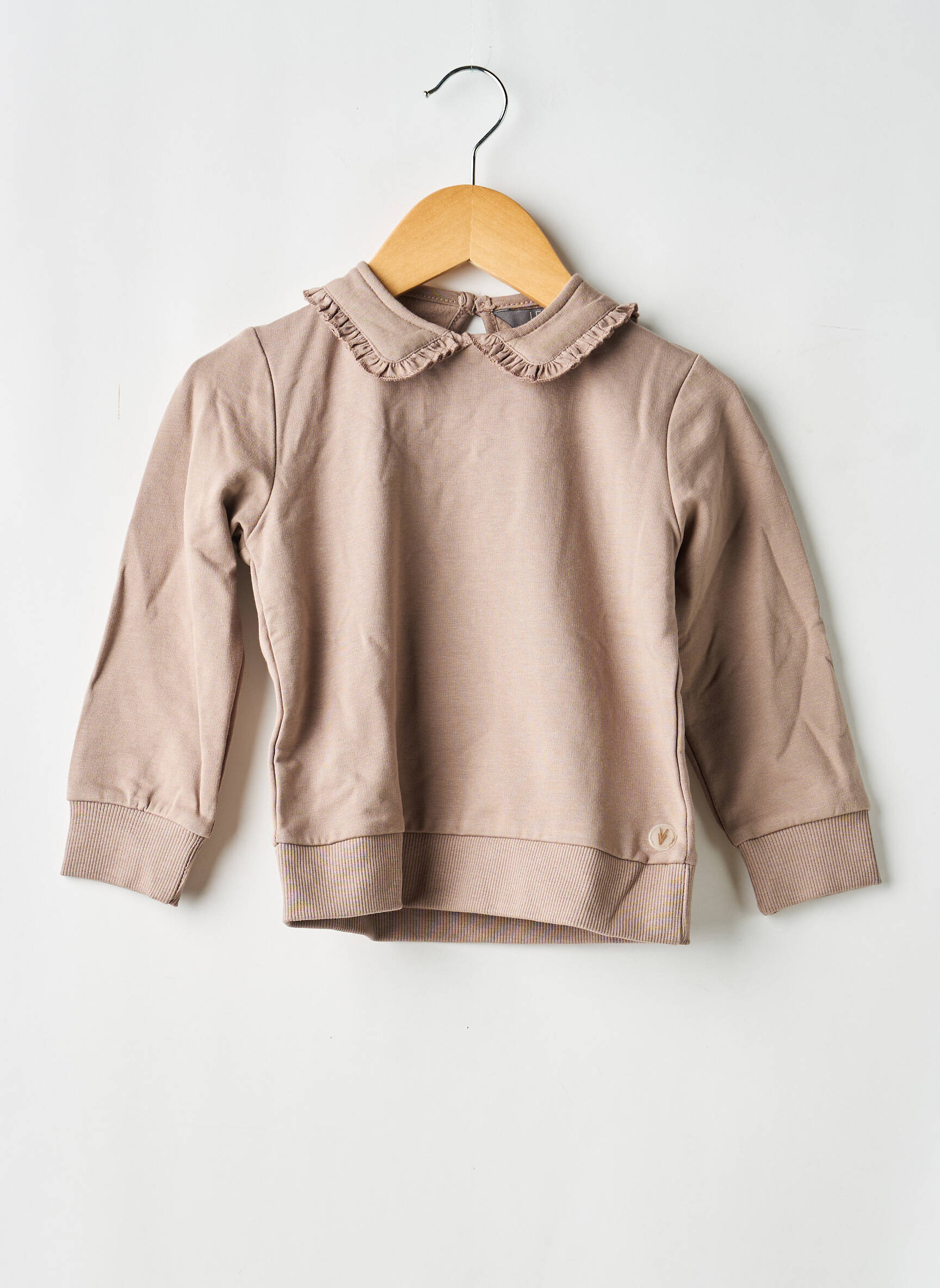 Sweat-shirt manches longues manches longues marron LEVV LABEL fille