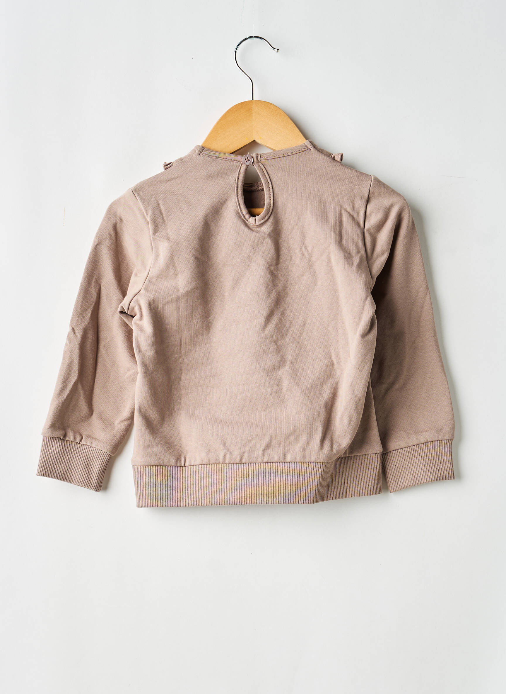 Sweat-shirt manches longues manches longues marron LEVV LABEL fille