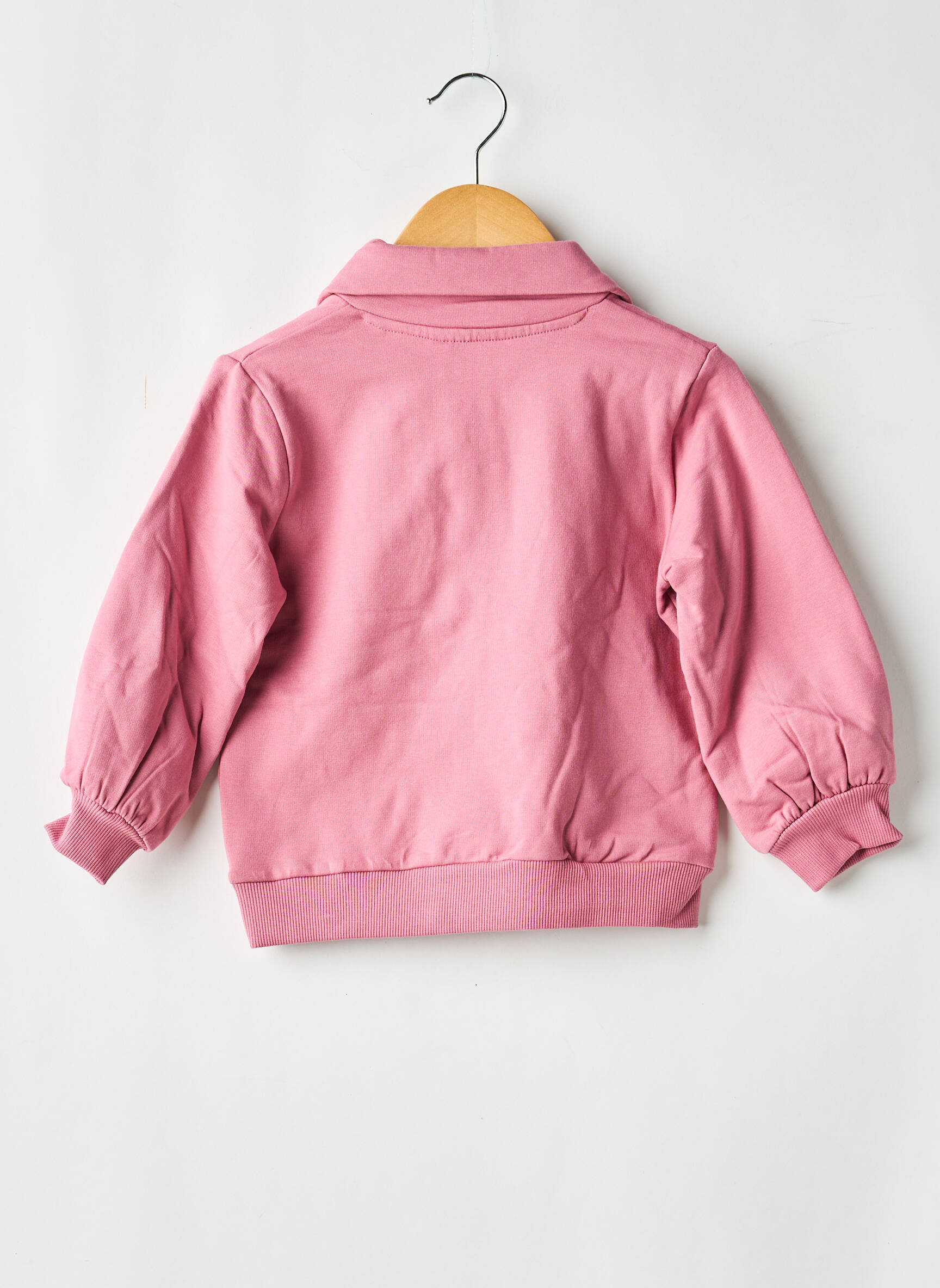 Sweat-shirt manches longues manches longues rose LEVV LABEL fille