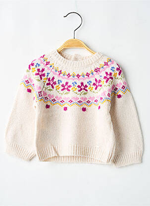 Pull maille fine manches longues beige MAYORAL fille