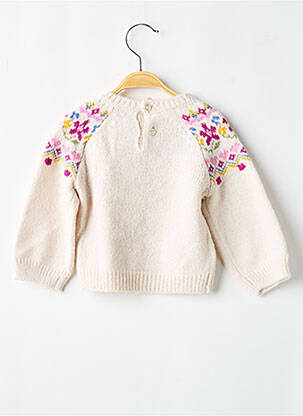Pull maille fine manches longues beige MAYORAL fille