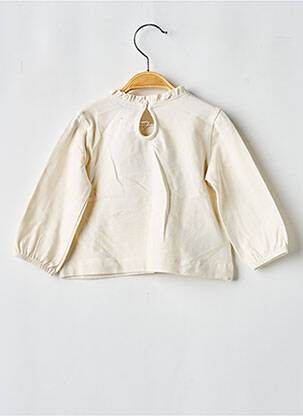 T-shirt fermeture boutonnée au dos manches longues beige MAYORAL fille