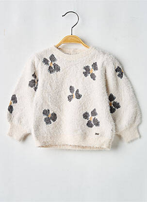 Pull maille maille poilu manches longues gris MAYORAL fille