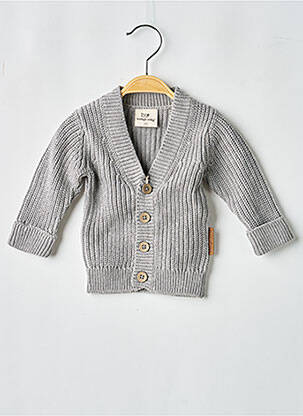 Gilet manches longues col v gris BABY'S ONLY fille