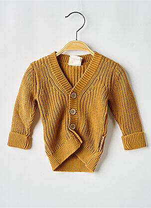 Gilet manches longues col v marron BABY'S ONLY fille