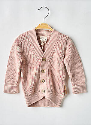 Gilet manches longues col v rose BABY'S ONLY fille