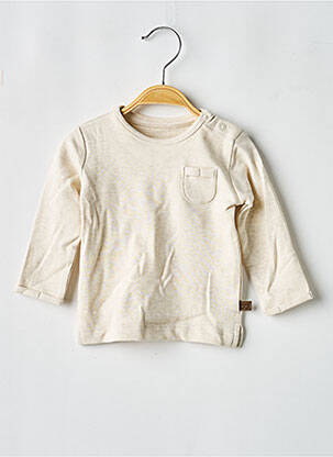 T-shirt fermeture boutonnée à l'épaule manches longues beige BABY'S ONLY fille