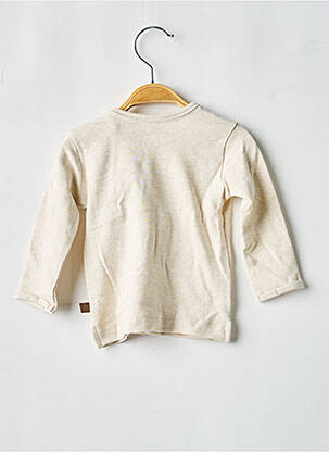 T-shirt fermeture boutonnée à l'épaule manches longues beige BABY'S ONLY fille