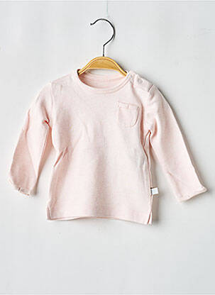 T-shirt fermeture boutonnée à l'épaule manches longues rose BABY'S ONLY fille