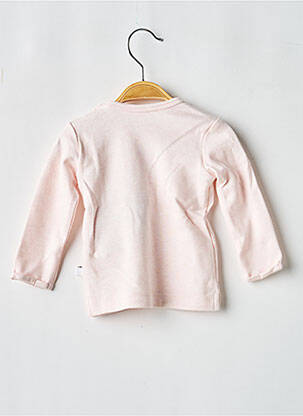 T-shirt fermeture boutonnée à l'épaule manches longues rose BABY'S ONLY fille
