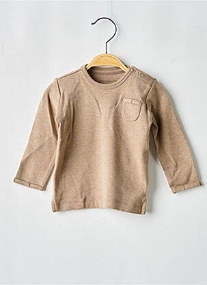 T-shirt fermeture boutonnée à l'épaule manches longues marron BABY'S ONLY fille