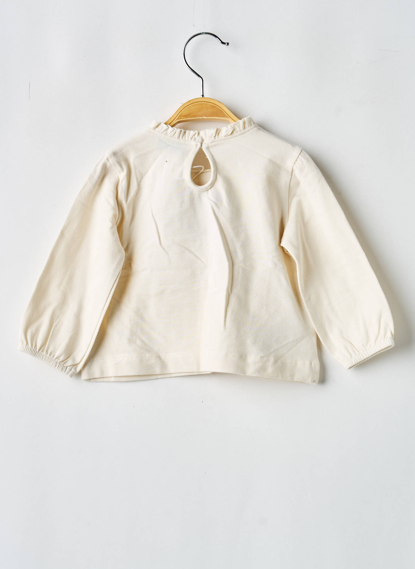 T-shirt fermeture boutonnée au dos manches longues beige MAYORAL fille