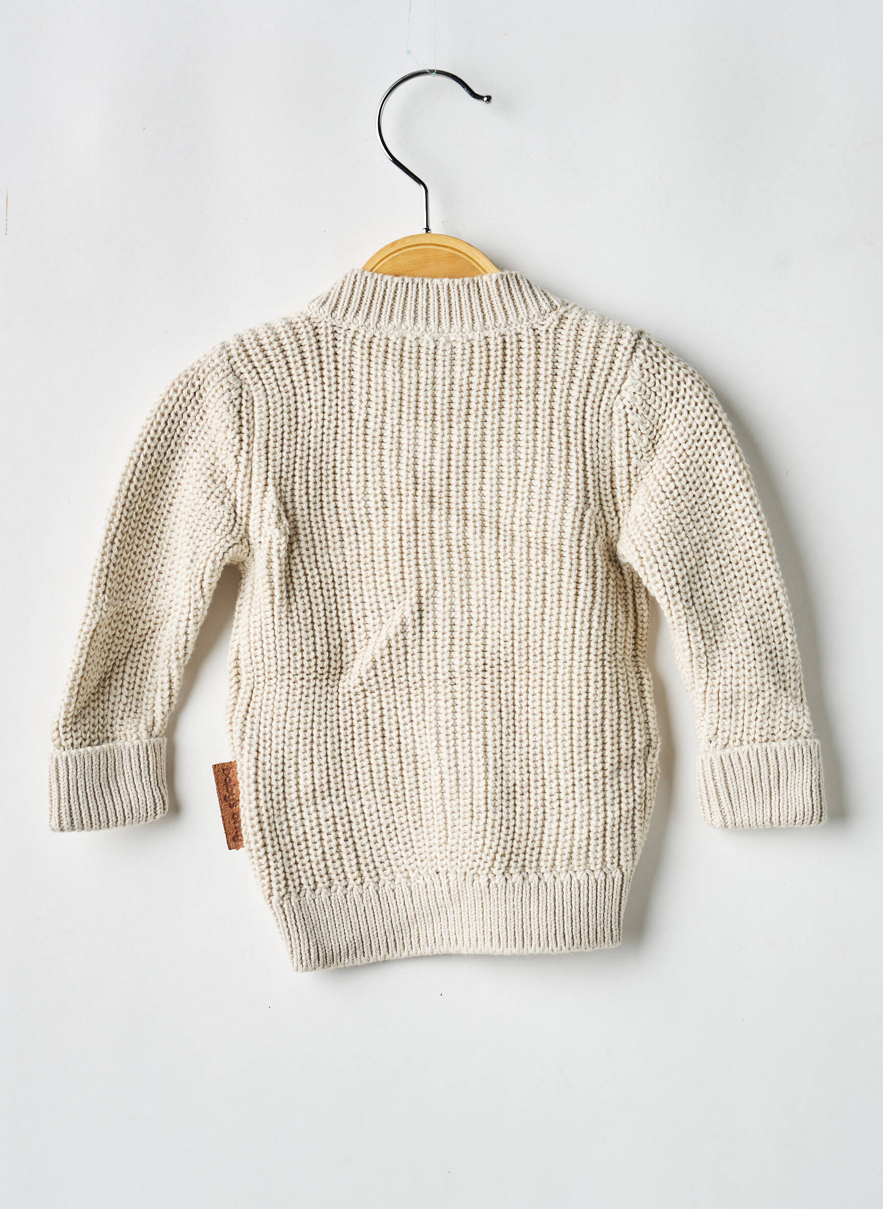 Gilet manches longues col v beige BABY'S ONLY fille