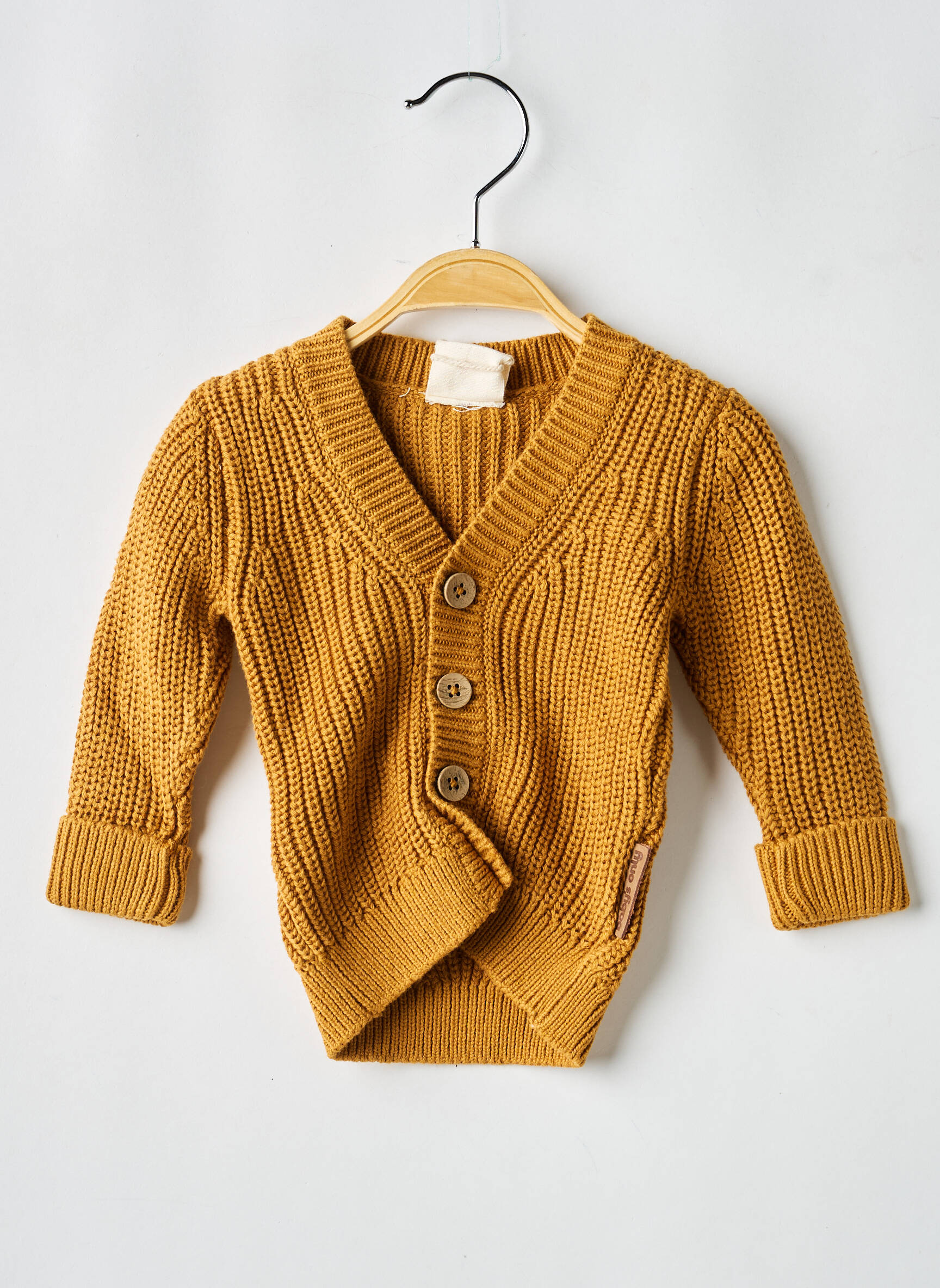 Gilet manches longues col v marron BABY'S ONLY fille