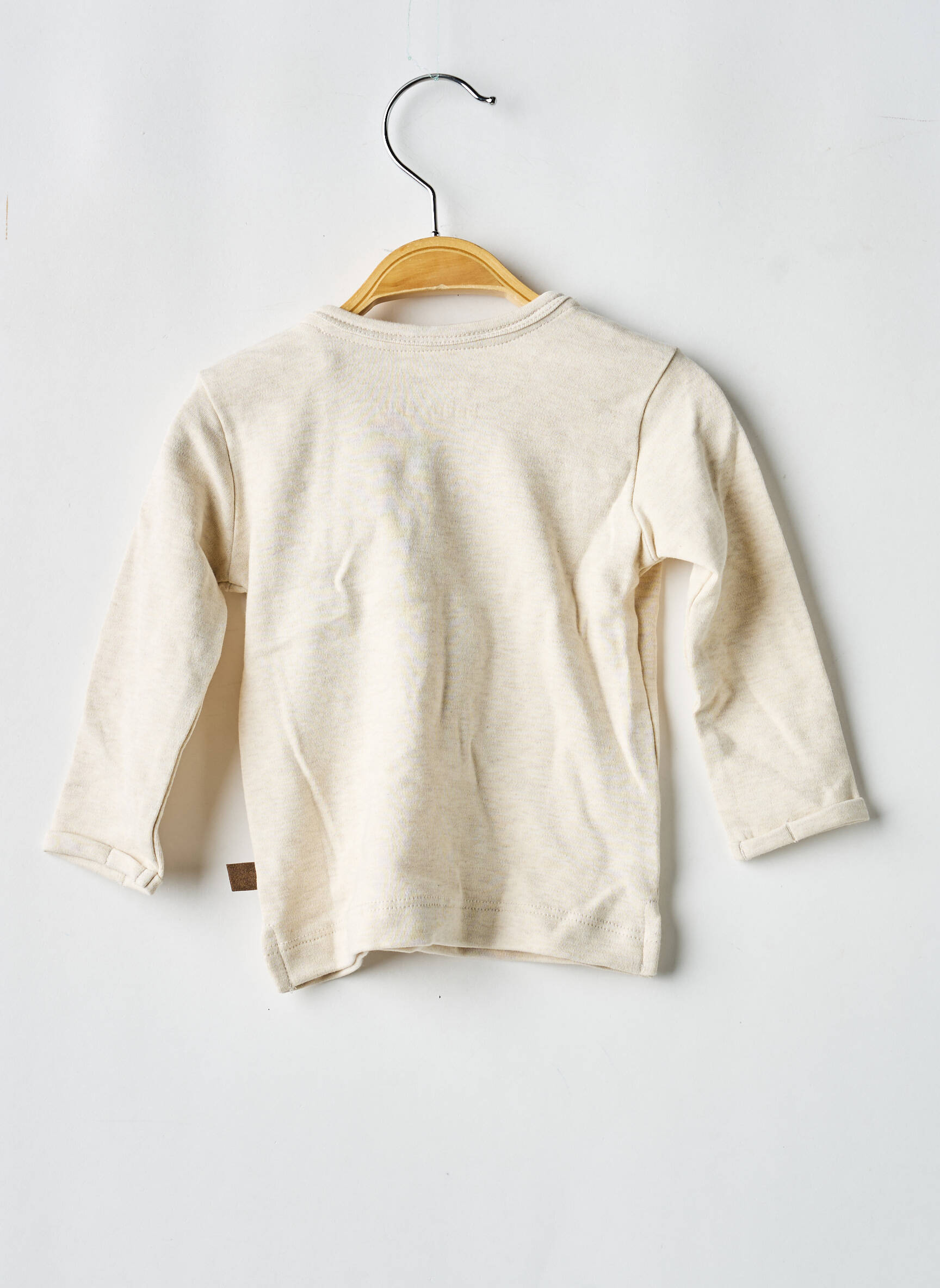 T-shirt fermeture boutonnée à l'épaule manches longues beige BABY'S ONLY fille
