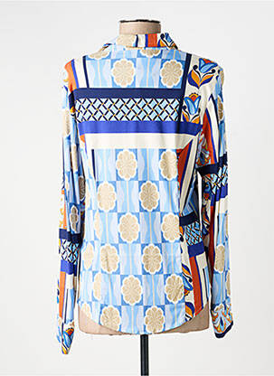 Chemisier coupe cintrée manches longues bleu GREGORY PAT femme