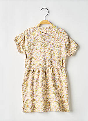 Robe mi-longue manches courtes manches courtes beige LEVV LABEL fille