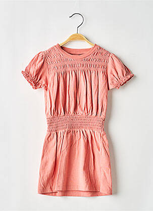 Robe mi-longue manches courtes manches courtes rose LEVV LABEL fille
