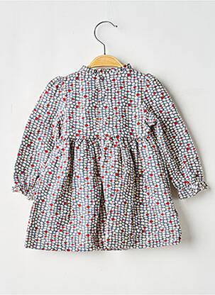 Robe mi-longue fermeture pressionnée manches longues bleu MAYORAL fille
