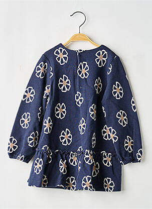 Robe longue col rond manches longues bleu MAYORAL fille