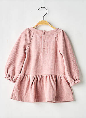 Robe mi-longue fermeture pressionnée manches longues rose MAYORAL fille
