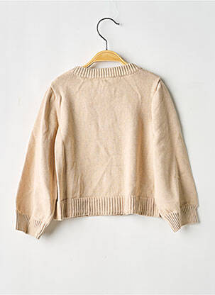 Gilet manches longues resserrée sur le bas beige LEVV LABEL fille