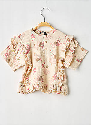 Blouse manches courtes manches courtes beige LEVV LABEL fille