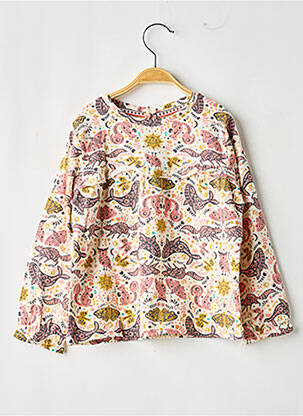 Top imprimé fantaisie manches longues rose NOPPIES fille