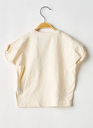 T-shirt coupe cintrée manches courtes beige NOPPIES fille