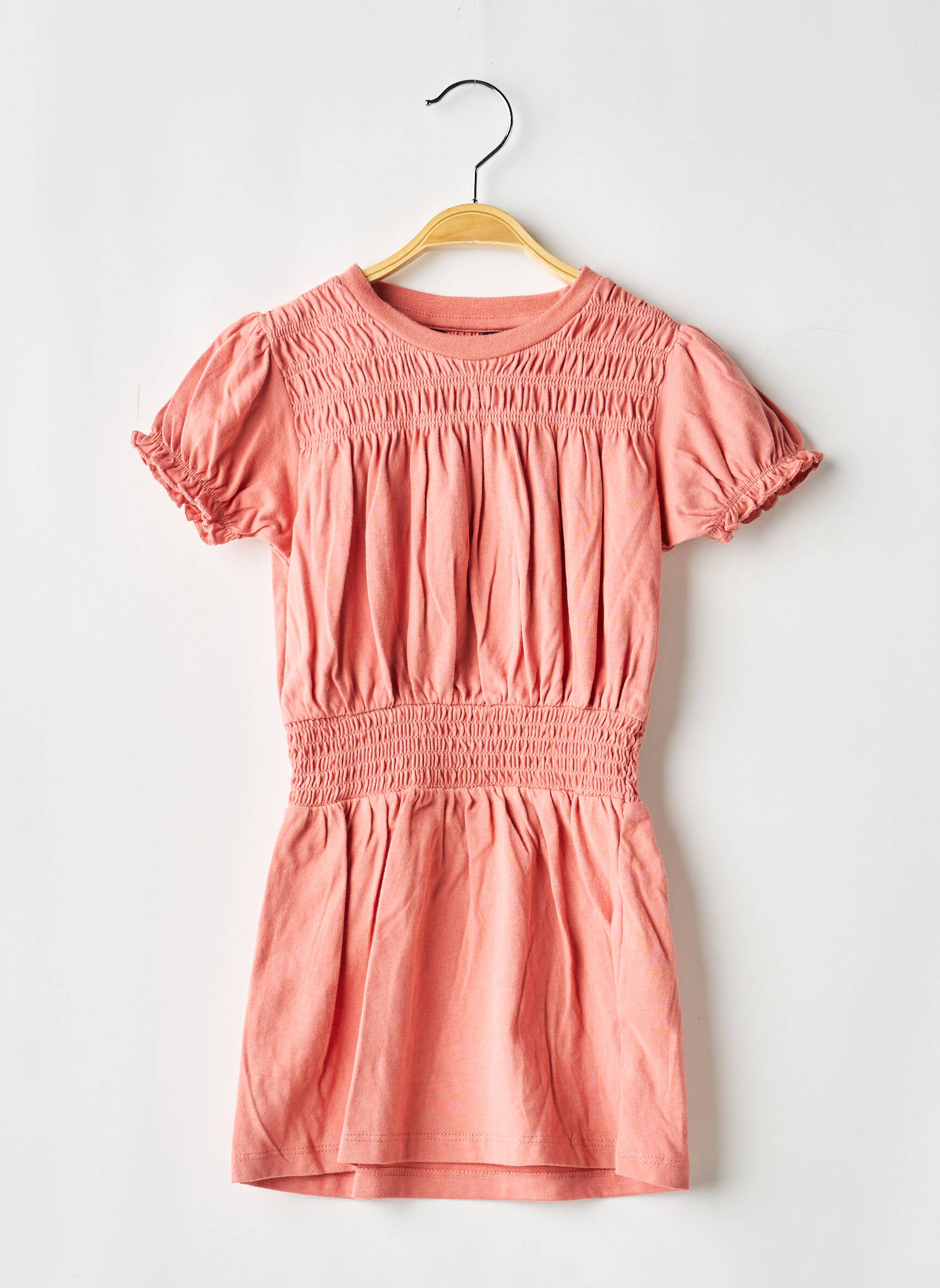 Robe mi-longue manches courtes manches courtes rose LEVV LABEL fille