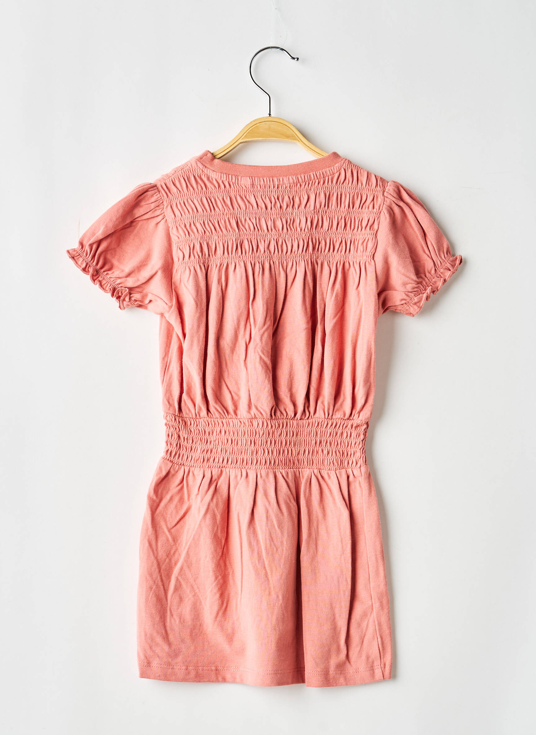 Robe mi-longue manches courtes manches courtes rose LEVV LABEL fille