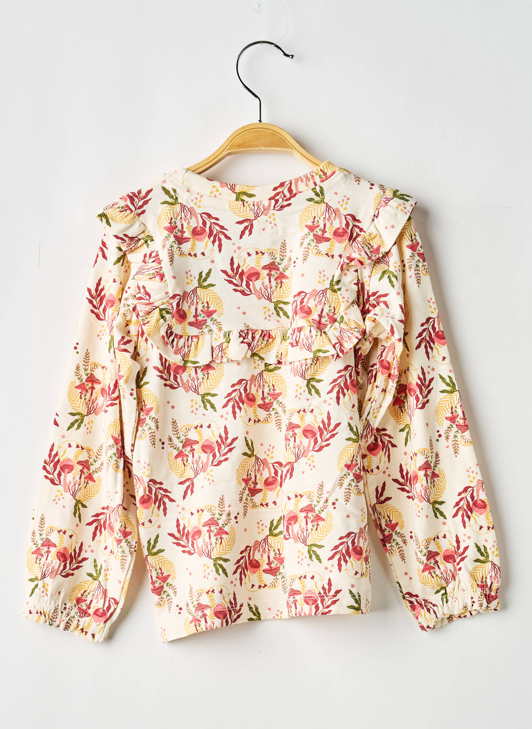 Top imprimé fantaisie manches longues beige NOPPIES fille