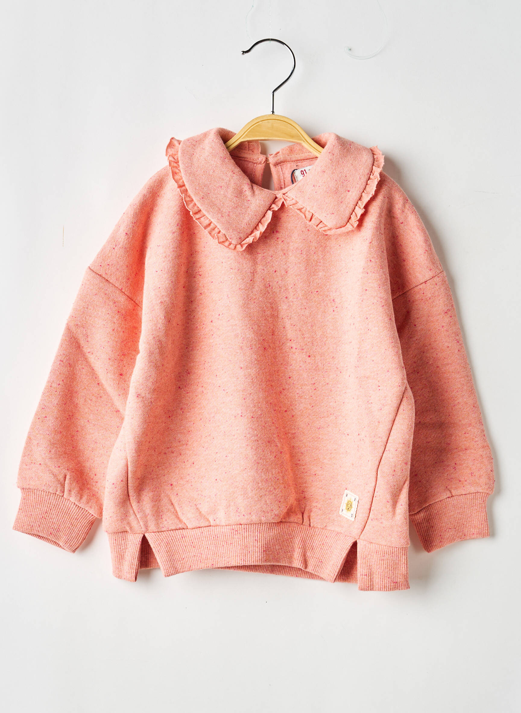 Sweat-shirt manches longues manches longues rose NOPPIES fille