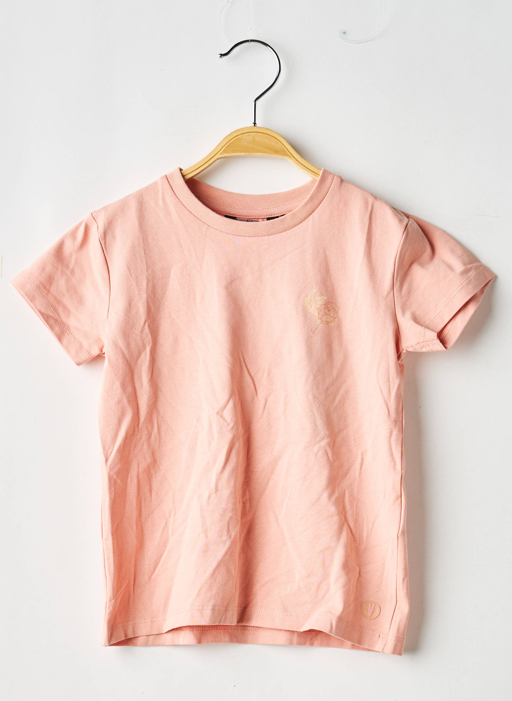 T-shirt coupe cintrée manches courtes rose LEVV LABEL fille