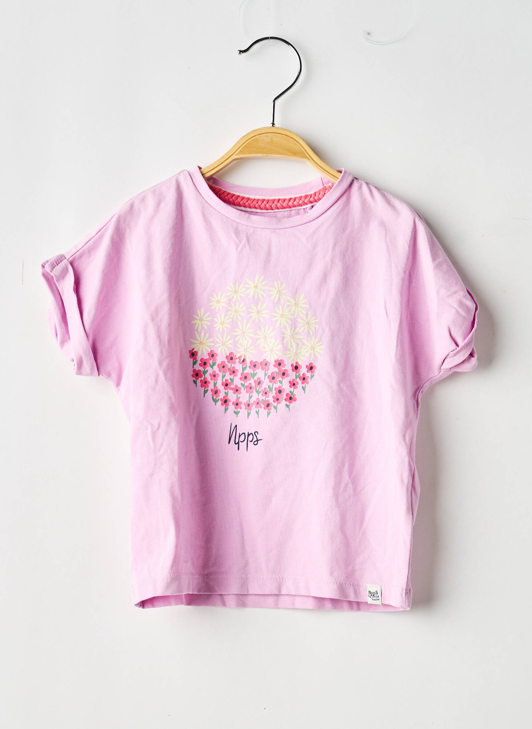 T-shirt coupe cintrée manches courtes rose NOPPIES fille