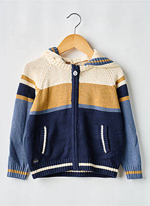 Gilet manches longues fermeture zippée sur le devant bleu BOBOLI garçon