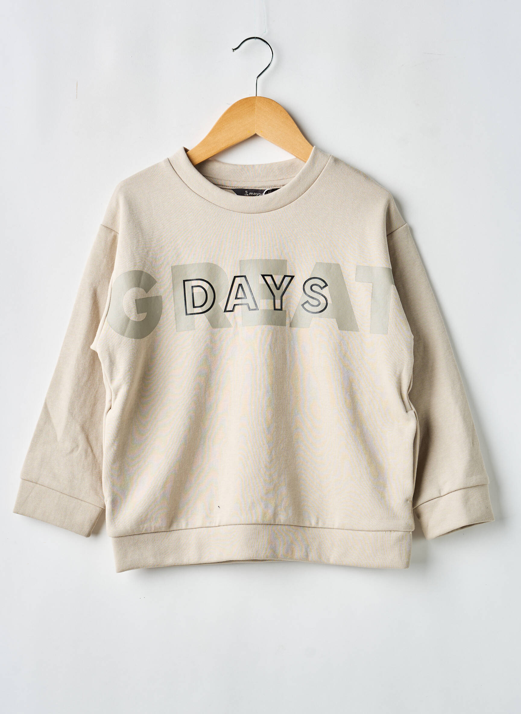 Sweat-shirt manches longues manches longues beige MAYORAL garçon