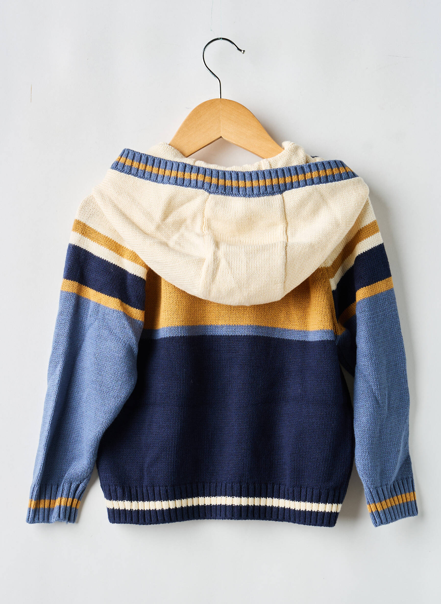 Gilet manches longues fermeture zippée sur le devant bleu BOBOLI garçon