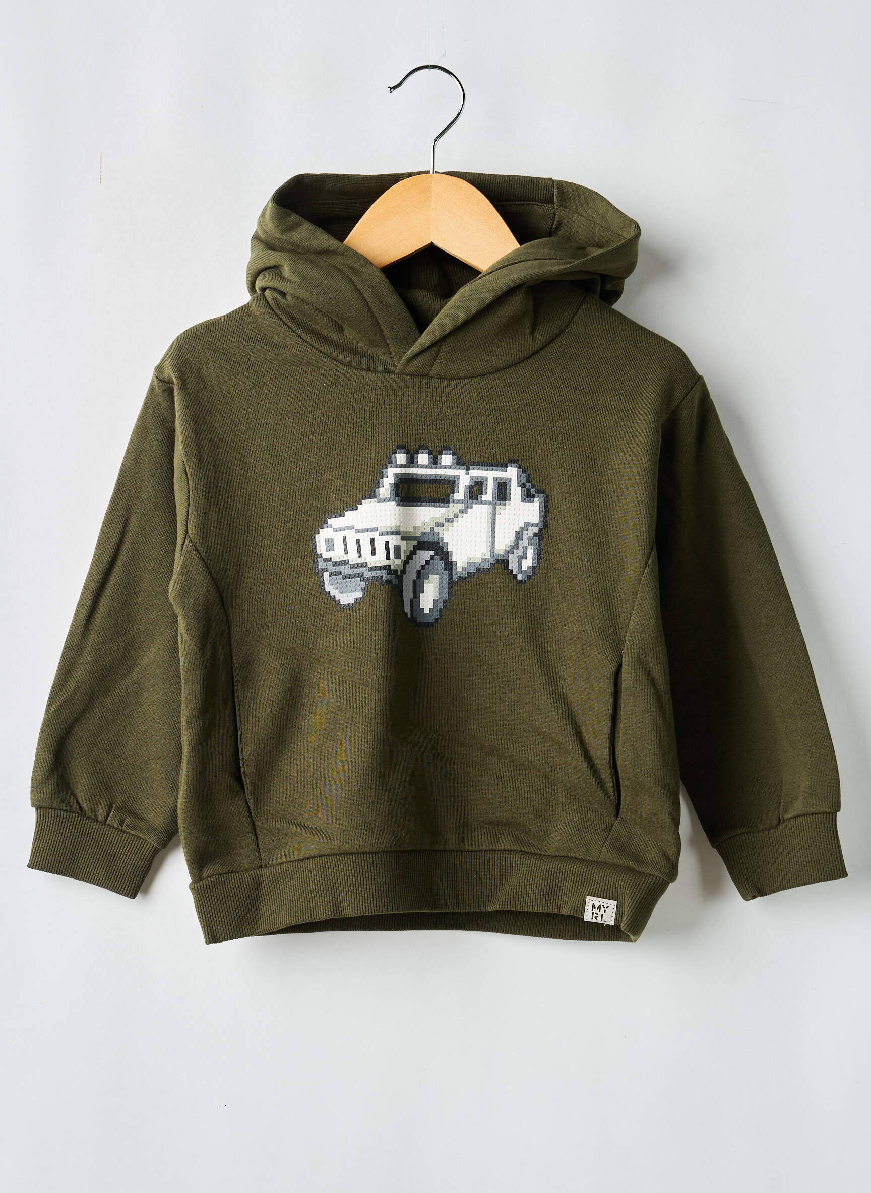 Sweat-shirt manches longues manches longues vert MAYORAL garçon