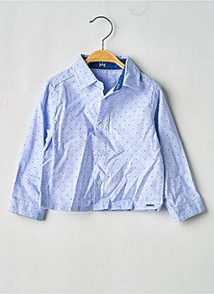 Chemise manches longues coupe droite bleu GYMP garçon