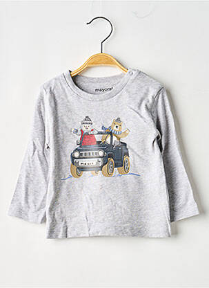 T-shirt manches longues manches longues gris MAYORAL garçon