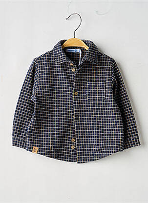 Chemise manches longues coupe droite bleu MAYORAL garçon