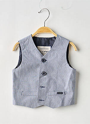 Gilet sans manche coupe droite bleu GYMP garçon