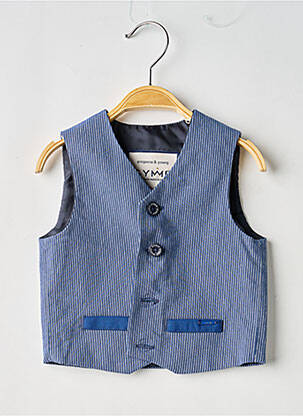 Gilet sans manche coupe droite bleu GYMP garçon