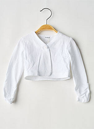 Boléro coupe droite blanc GYMP fille