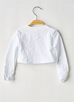 Boléro coupe droite blanc GYMP fille