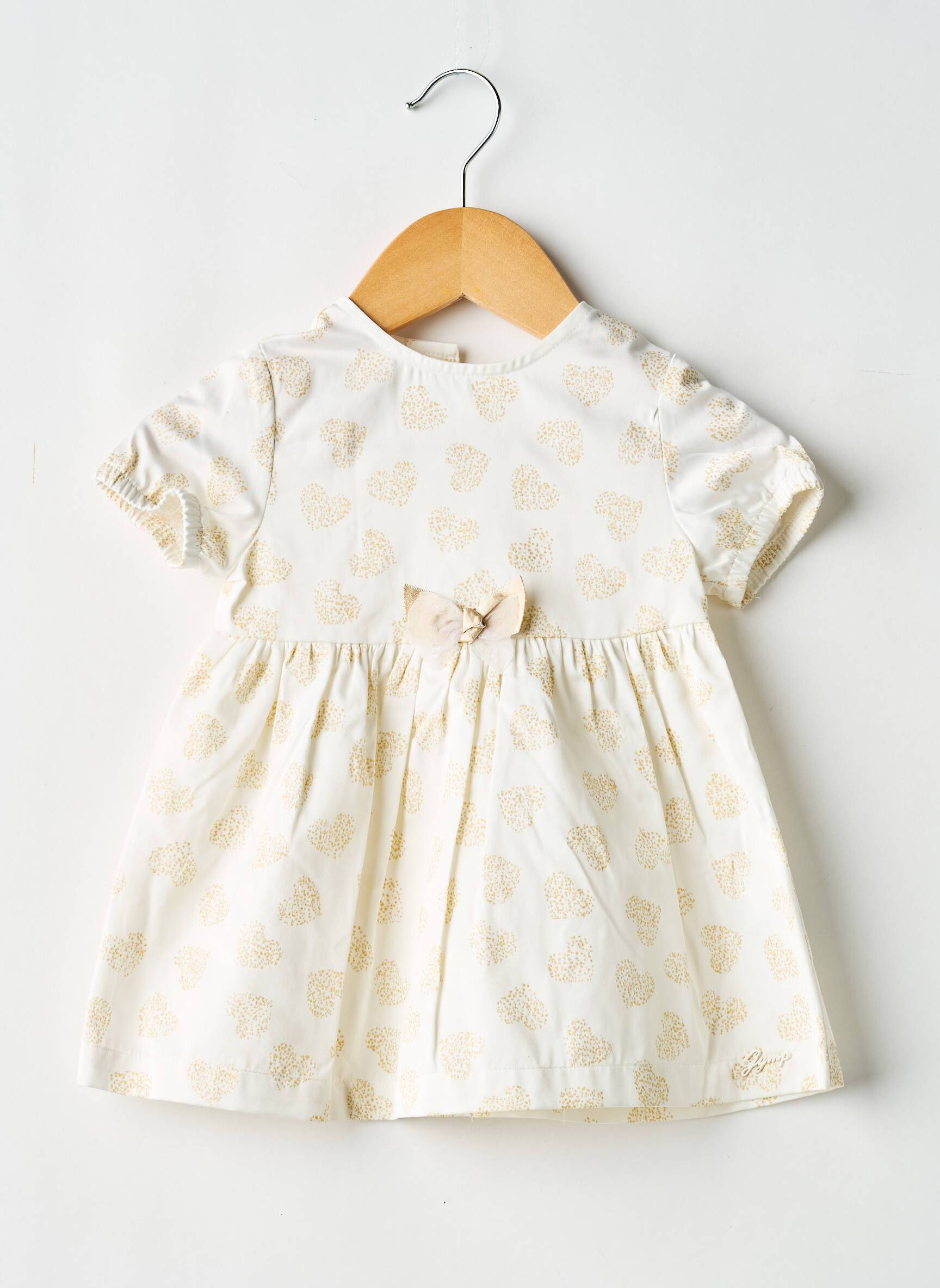Robe mi-longue manches courtes manches courtes blanc GYMP fille
