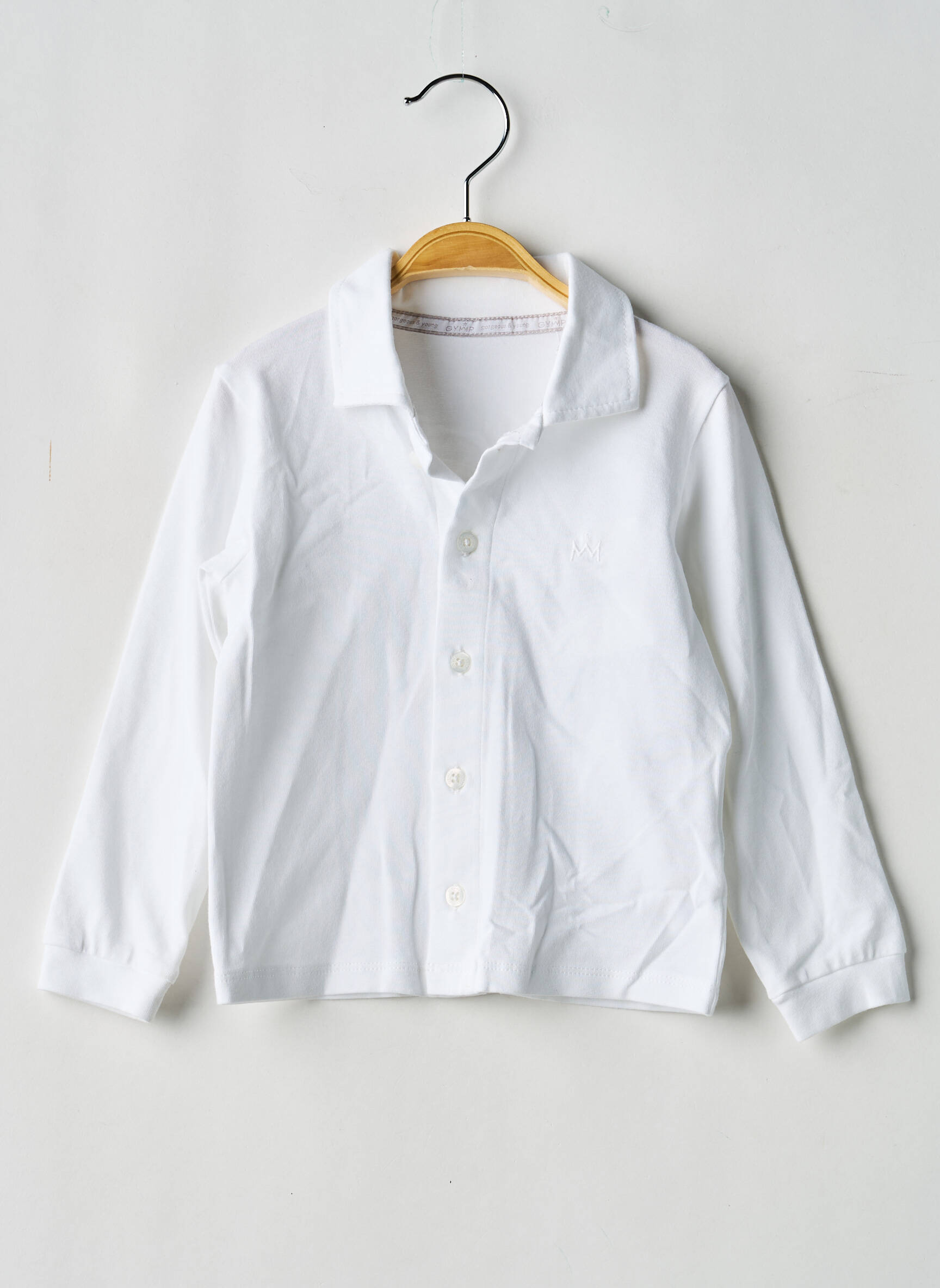Chemise manches longues coupe droite blanc GYMP garçon
