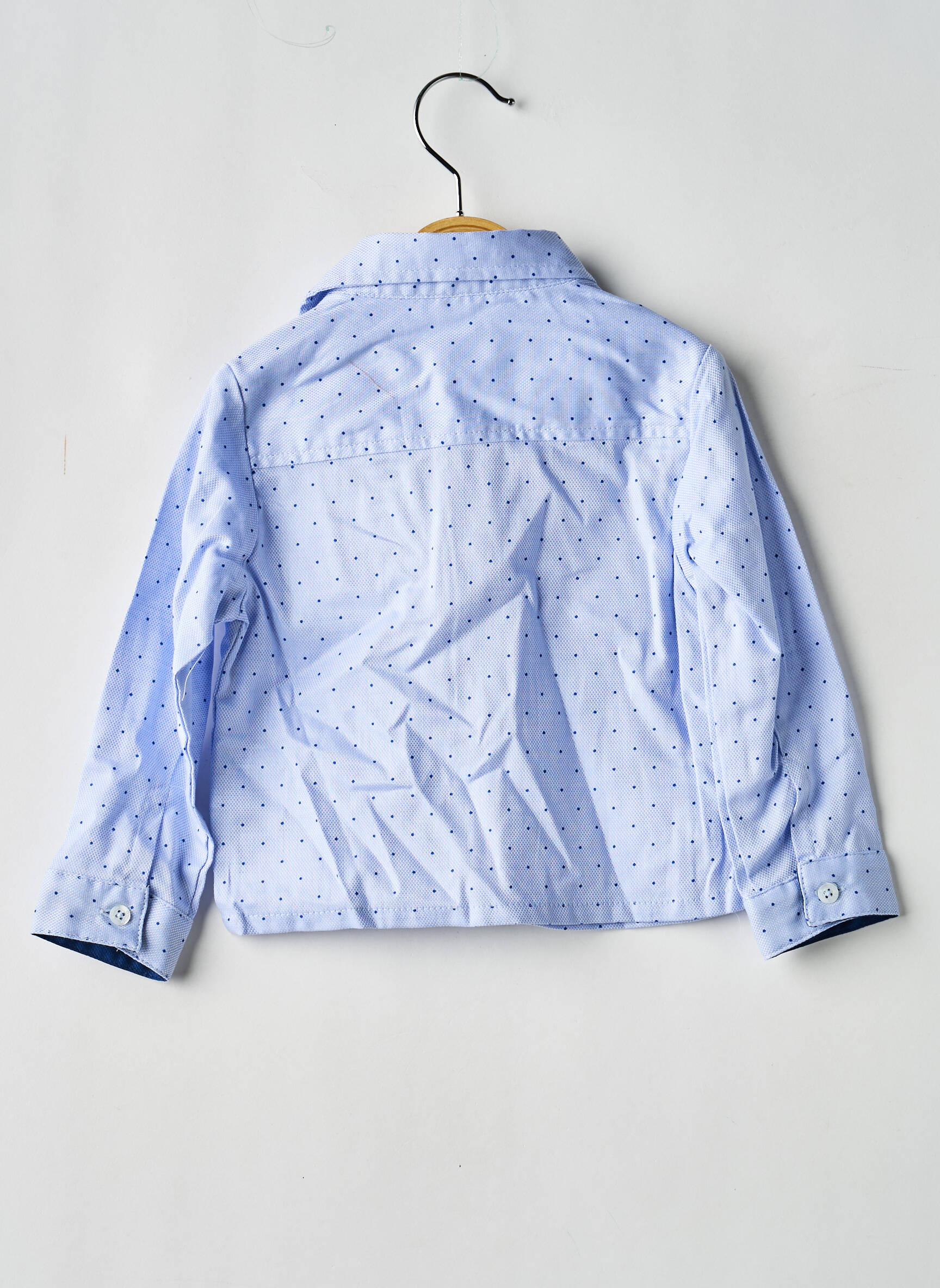 Chemise manches longues coupe droite bleu GYMP garçon