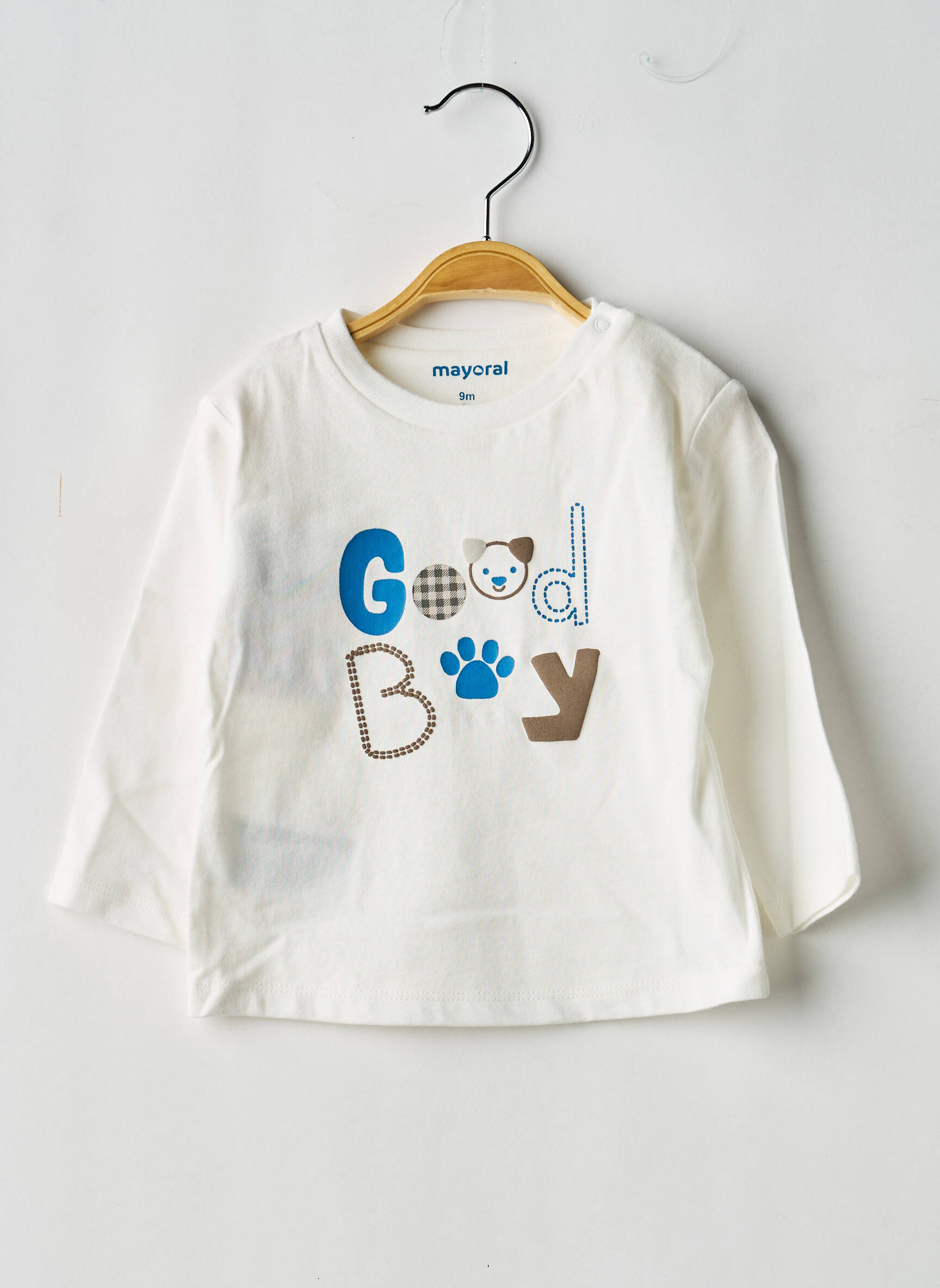 T-shirt manches longues manches longues blanc MAYORAL garçon